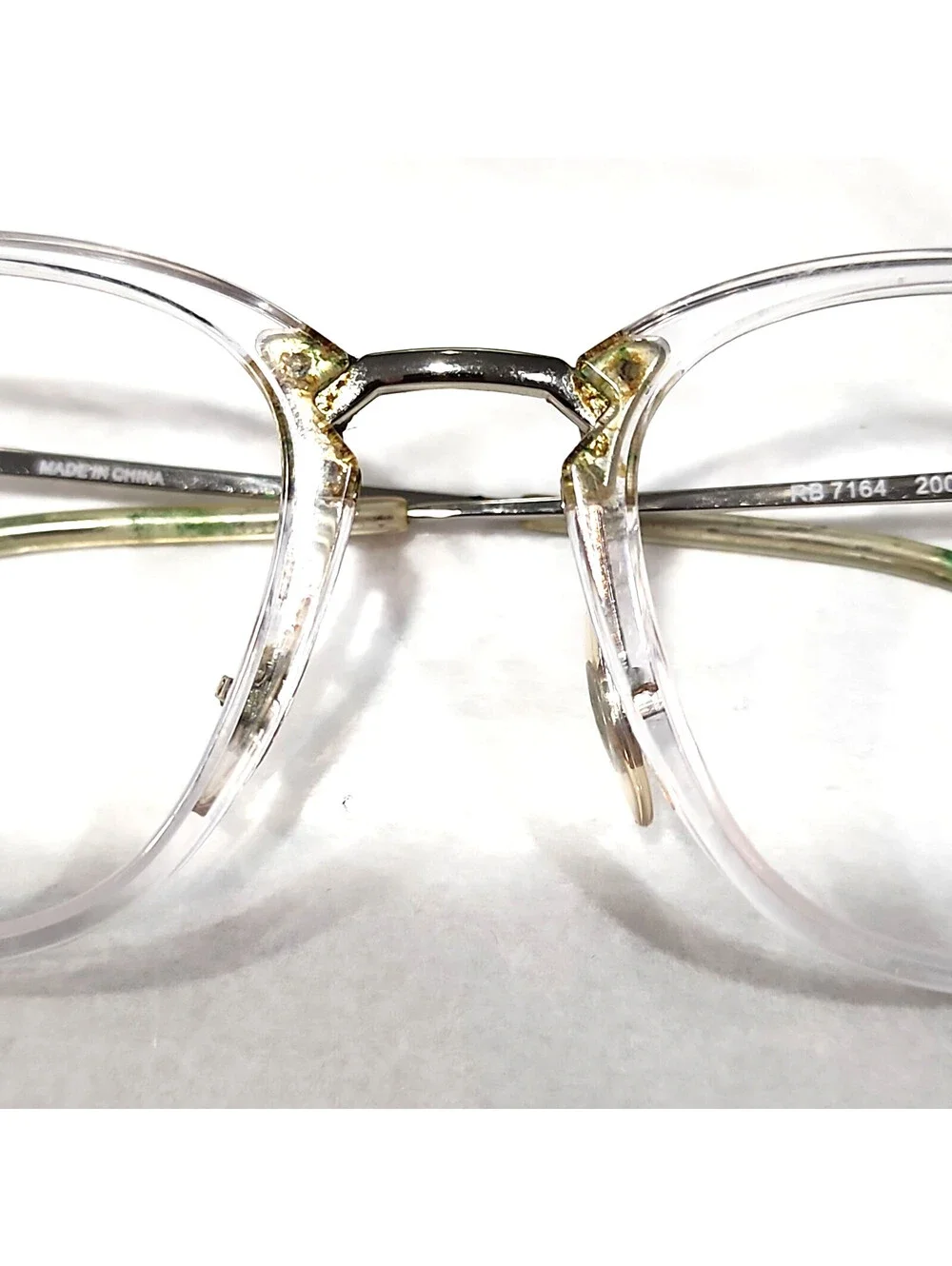 Ray Ban RB7164 2001 Clear Square Eyeglasses 52-20 150
